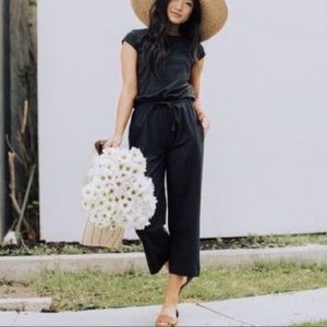 Albion Fit Black Wide Leg Jumpsuit Petite XS